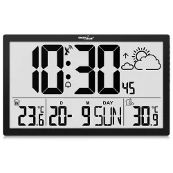 Zegar ścienny LCD bardzo duży GreenBlue GB218 | PartsPC.pl