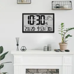 Zegar ścienny LCD bardzo duży GreenBlue GB218 | PartsPC.pl