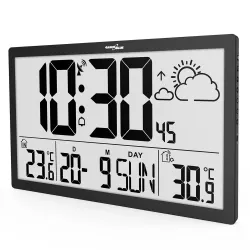 Zegar ścienny LCD bardzo duży GreenBlue GB218 | PartsPC.pl