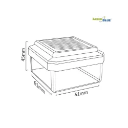 Lampa solarna GreenBlue GB126 na słupek LED 60*60 daszek | PartsPC.pl