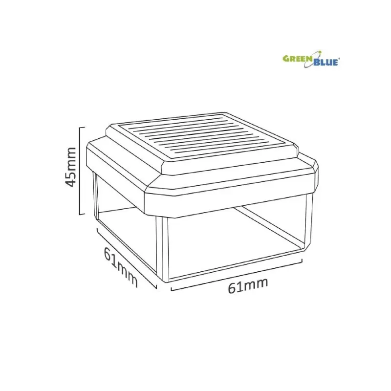 Lampa solarna GreenBlue GB126 na słupek LED 60*60 daszek | PartsPC.pl