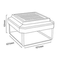 Lampa solarna LED na słupek GreenBlue GB128 100x100mm, | PartsPC.pl