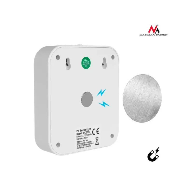 Lampa LED schodowa z sensorem ruchu Maclean MCE236, magnes, haczyk,