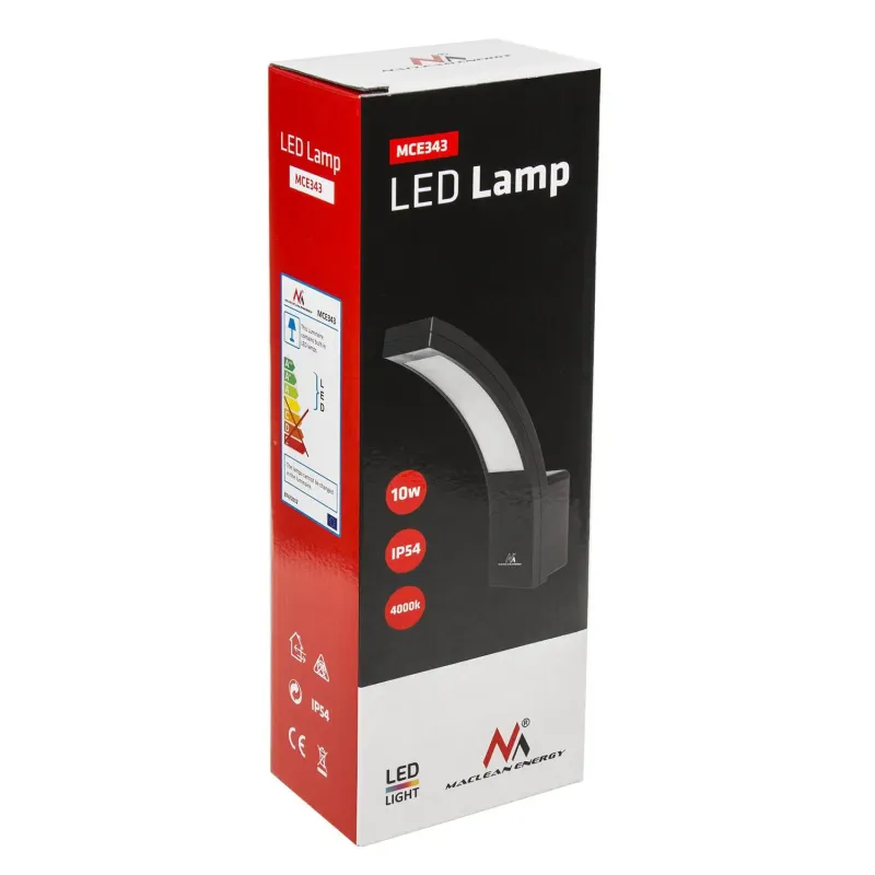 Lampa LED Maclean MCE343 B ścienna zewnętrzna elewacyjna | PartsPC.pl