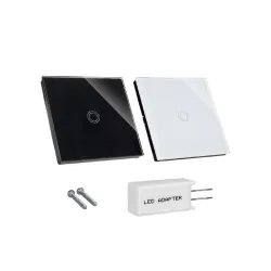 Włącznik dotykowy światła Maclean MCE703B podwójny, sz... | PartsPC.pl