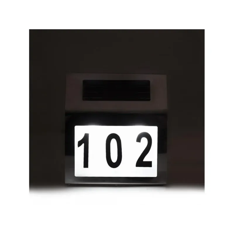 Lampa solarna Maclean MCE172 LED z numerem domu | PartsPC.pl