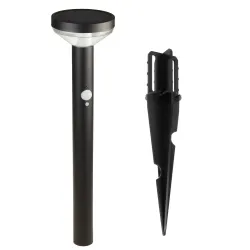 Lampa solarna LED z czujnikiem Maclean MCE465 B, czarna, IP44, 3 tryby