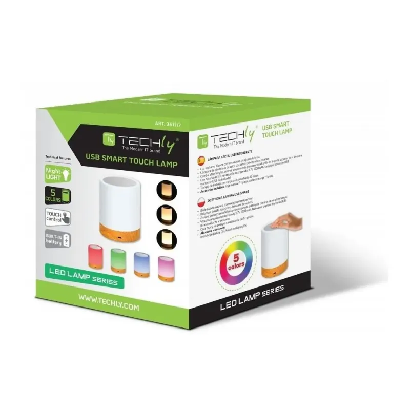Lampka Techly bezprzewodowa RGB dotykowa | PartsPC.pl