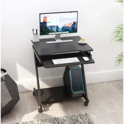 Biurko komputerowe Techly mobilne 590x370 z szufladą | PartsPC.pl