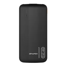 Powerbank Awei P20K 10000mAh 2xUSB 2,4A czarny | PartsPC.pl