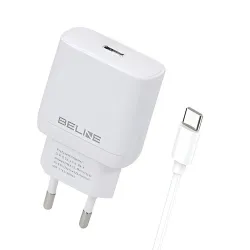 Ładowarka sieciowa Beline 25W 1xUSB-C GaN PD 3.0+kabel | PartsPC.pl