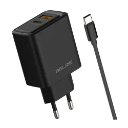Ładowarka sieciowa Beline 45W 1xUSB-C + 1xUSB GaN PD 3.0 | PartsPC.pl