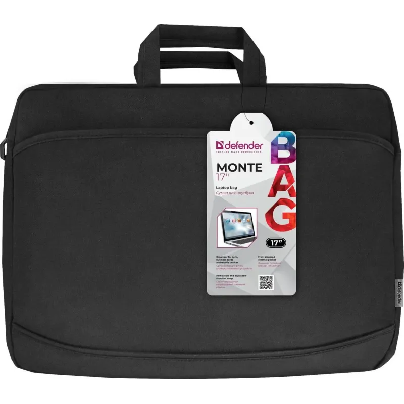 Torba do notebooka Defender MONTE 17.3" czarna | PartsPC.pl