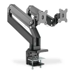 Ramię biurkowe podwójne z zaciskiem DIGITUS 2xLCD z | PartsPC.pl