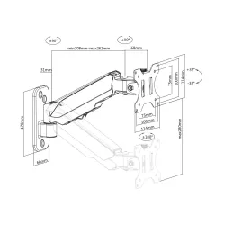 Uchwyt ścienny pojedynczy DIGITUS 1xLCD max 32" i 8kg z | PartsPC.pl