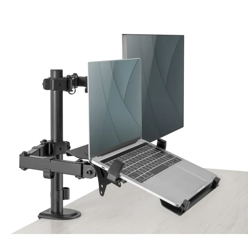 Uchwyt biurkowy DIGITUS podwójne ramię na 1xLCD 32" 4kg, | PartsPC.pl