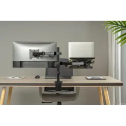 Uchwyt biurkowy DIGITUS podwójne ramię na 1xLCD 32" 4kg, | PartsPC.pl