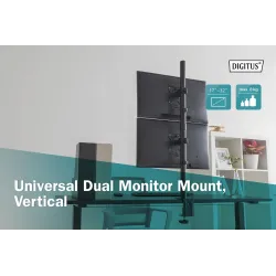 Uchwyt biurkowy DIGITUS pionowy 2xLCD max. 32" 8kg, | PartsPC.pl