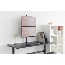 Uchwyt biurkowy DIGITUS pionowy 2xLCD max. 32" 8kg, | PartsPC.pl