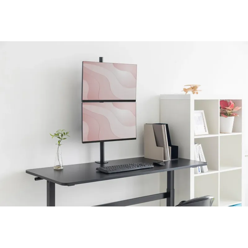 Uchwyt biurkowy DIGITUS pionowy 2xLCD max. 32" 8kg, | PartsPC.pl