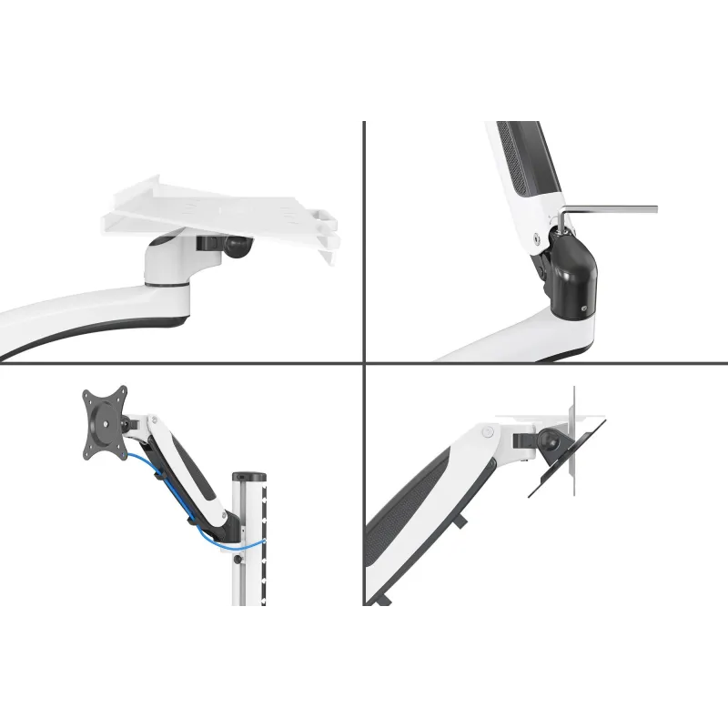 Ramię naścienne pojedyncze DIGITUS 1xLCD + klawiatura, | PartsPC.pl