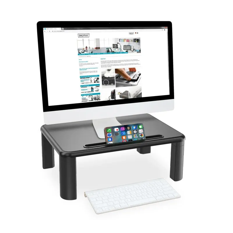 Podstawka pod monitor DIGITUS regulowana z drewnianym | PartsPC.pl