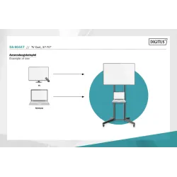 Stojak mobilny pojedynczy z półką DIGITUS 1xLCD max. 70" | PartsPC.pl