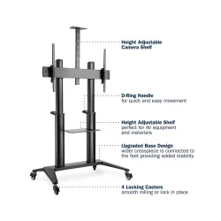 Stojak mobilny pojedynczy DIGITUS z półką i uchwytem na | PartsPC.pl