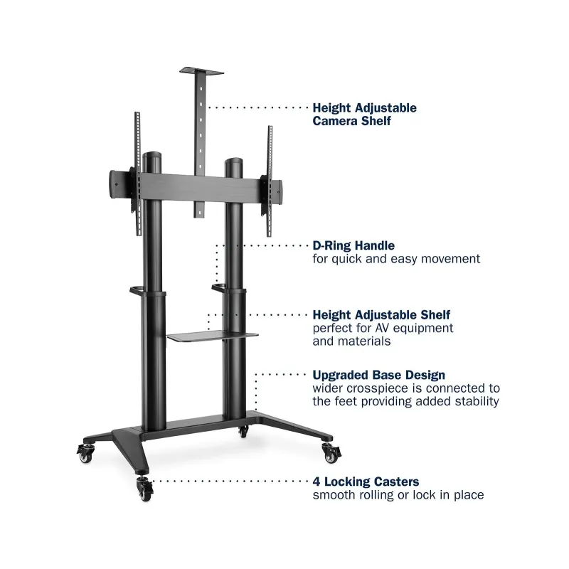 Stojak mobilny pojedynczy DIGITUS z półką i uchwytem na | PartsPC.pl