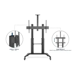 Stojak mobilny pojedynczy DIGITUS z półką i uchwytem na | PartsPC.pl