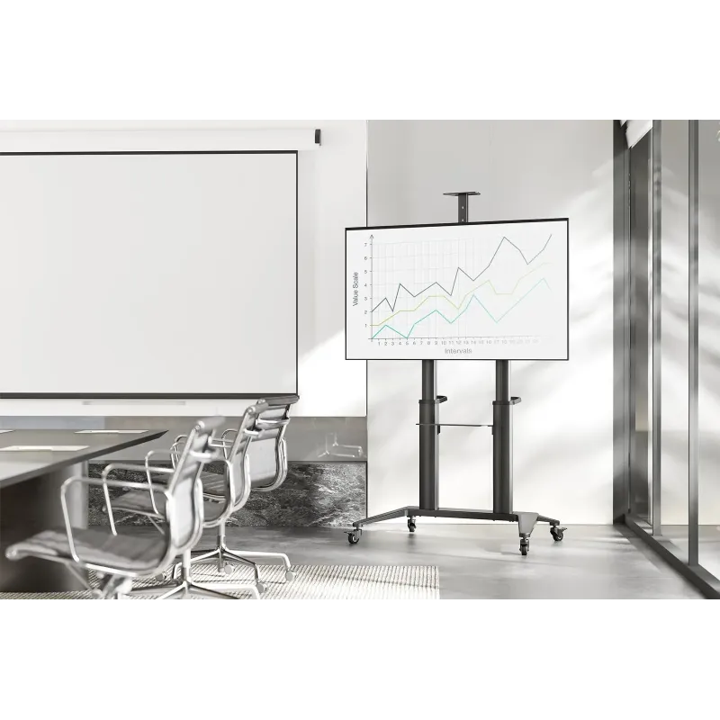 Stojak mobilny pojedynczy DIGITUS z półką i uchwytem na | PartsPC.pl