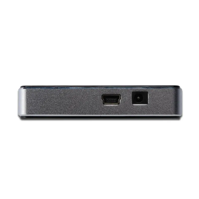 Hub USB DIGITUS DA-70220 4xUSB 2.0 aktywny czarny | PartsPC.pl
