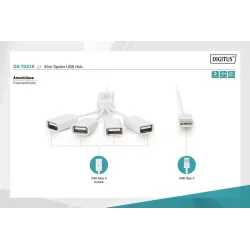 HUB/Koncentrator 4-portowy DIGITUS "Spider" USB 2.0 | PartsPC.pl