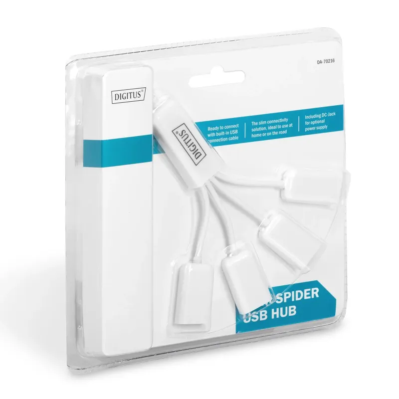 HUB/Koncentrator 4-portowy DIGITUS "Spider" USB 2.0 | PartsPC.pl