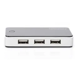 Hub USB DIGITUS DA-70222 7xUSB 2.0, aktywny, czarny | PartsPC.pl