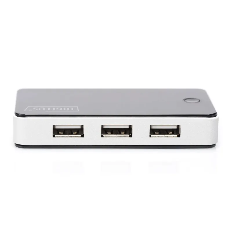 Hub USB DIGITUS DA-70222 7xUSB 2.0, aktywny, czarny | PartsPC.pl