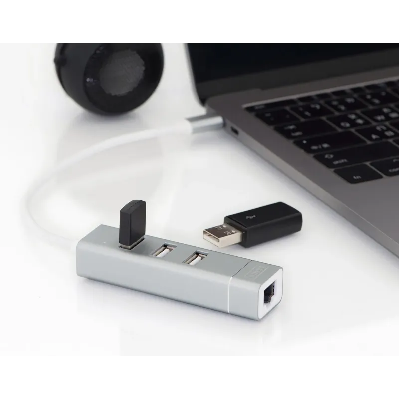 Hub/Koncentrator 3-portowy DIGITUS USB 2.0 HighSpeed Typ | PartsPC.pl