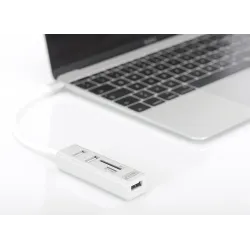 HUB/Koncentrator DIGITUS 3-portowy OTG USB Typ C czytnik | PartsPC.pl