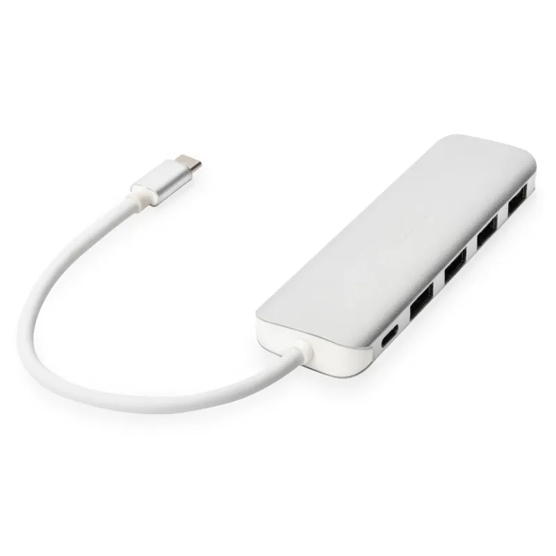 Hub USB DIGITUS 4-portowy USB 3.0 SuperSpeed z Typ C PD | PartsPC.pl
