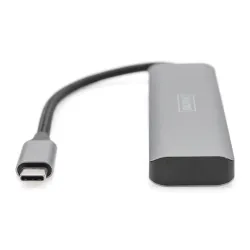 Hub USB Typ C DIGITUS 4-portowy 4x USB Typ C aluminium | PartsPC.pl
