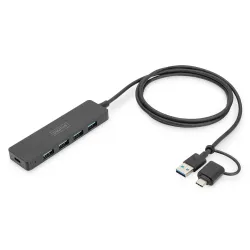 Hub USB 3.0/Koncentrator DIGITUS 4-portowy SlimLine US... | PartsPC.pl
