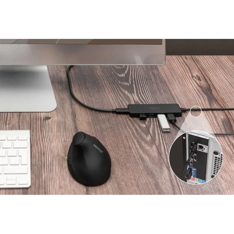 Hub USB 3.0/Koncentrator DIGITUS 4-portowy SlimLine US... | PartsPC.pl