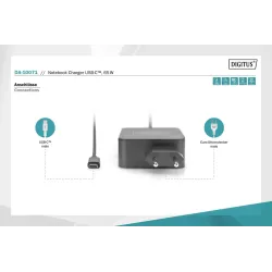 Ładowarka sieciowa DIGITUS zasilacz 1x USB-C PD 3.0 max. | PartsPC.pl