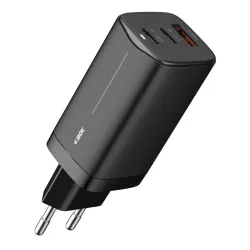 Ładowarka sieciowa GaN iBOX C-65 USB-C PD65W, kabel | PartsPC.pl