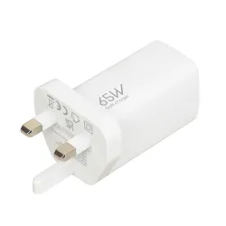 Ładowarka sieciowa GaN iBOX C-65 PD65W, USB-C, kabel | PartsPC.pl