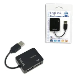 Hub USB LogiLink UA0139 4xUSB 2.0, czarny | PartsPC.pl