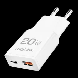 Ładowarka sieciowa LogiLink PA0346 USB GaN, 20 W, 1x | PartsPC.pl
