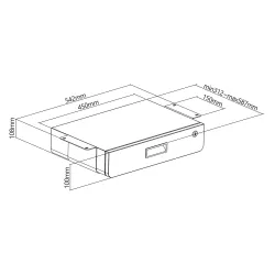 Szuflada ergonomiczna podbiurkowa na kluczyk Maclean | PartsPC.pl