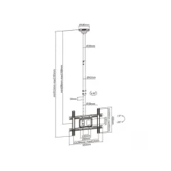 Uchwyt do telewizora sufitowy Maclean MC-803 max 50kg... | PartsPC.pl