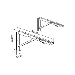 Uchwyt składany półki ściennej Maclean MC-876 w kolorze... | PartsPC.pl